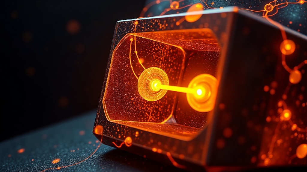 A self-organizing charge cluster circulating on a toroidal ring around a bright core.