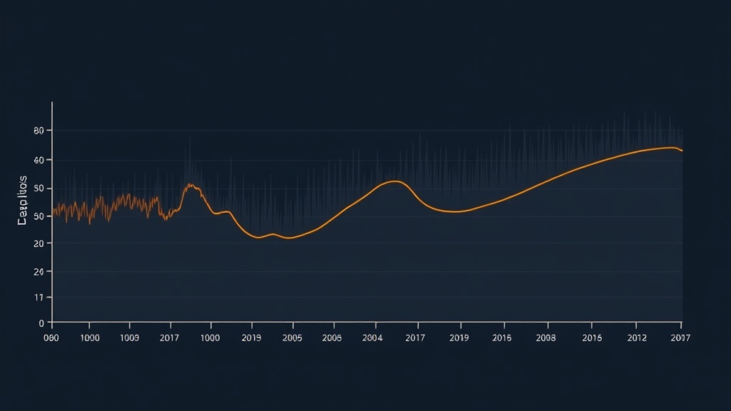 A signal line trending down into the noise band as controls improve over successive years.